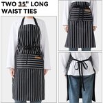 Cotton Linen Striped Apron Supplier - Home Cooking Restaurant Kitchen Baked Nail