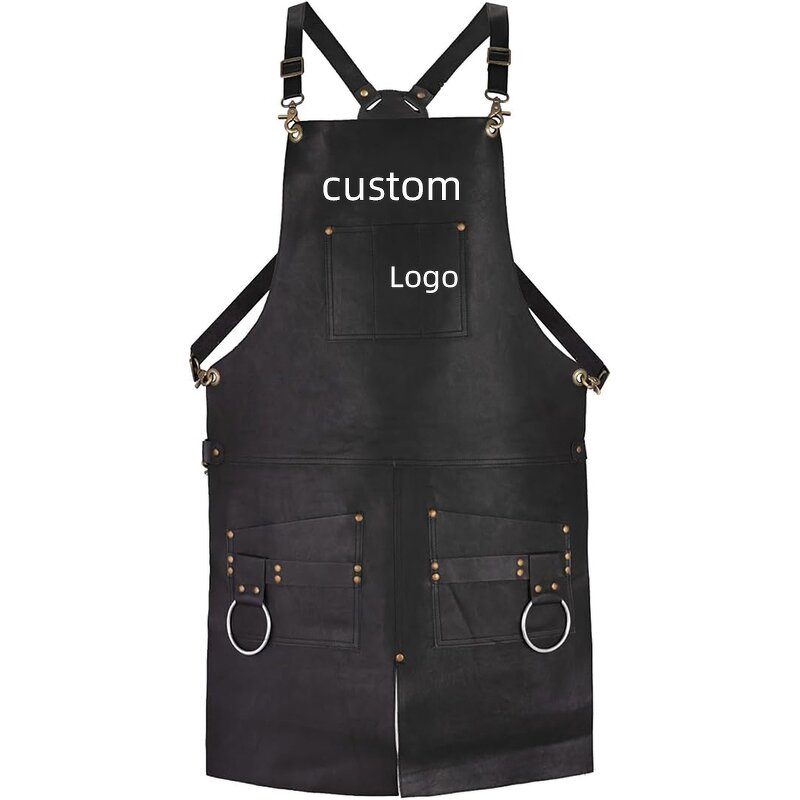 PU Leather Barber Aprons Factory - Professional for Men Woman Chef BBQ Kitchen