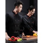 Chef's Clothing Supplier - High-End Cotton Restaurant Waiter Long Sleeve Uniform