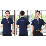 Waiter Shirt Manufacturer - Black Embroidery Custom Design Coat Quality bar
