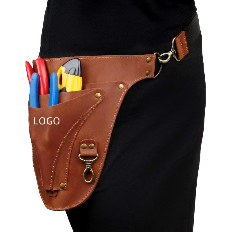 PU Waist Apron Manufacturer - New Brown Adjustable for Gardening Tools Storage