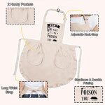 Cute Canvas Apron Supplier - Two Pockets Ruffled Trim Adjust Waistline Coffee