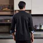 Waiter Shirt Supplier - Black Embroidery Custom Design Coat Quality Uniform