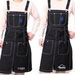 Coffee Shop Apron Supplier - Canvas Printed Logo Men's Women's Baking Hairdressing