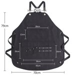 Waterproof Hairdressing Apron Factory - Black Adjustable Webbing Multi-Functional