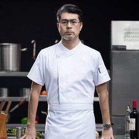 Kitchen Work Coat Manufacturer - White Men's High-End Cotton Baking Chef Outfit