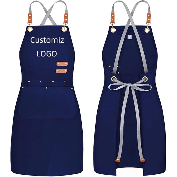 Waterproof Canvas Apron Factory - 2 Pockets Adjustable Webbed Custom Logo