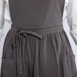Korean Chef Apron Factory - Cooking Gardening Painting Cleaning Pinafore Pleated