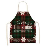 Christmas Apron Supplier - Sublimation Custom Long Linen Material Christmas Design