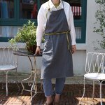 Japanese Style Apron Factory - Cotton Linen Neck Hanging Sleeveless Solid Color