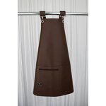 PU Leather Bib Apron Manufacturer - Custom Logo Lovely Brown Waterproof Design