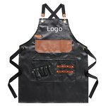 Black PU Apron Supplier - Heavy Duty Waterproof Chefs Butchers Hairdressers