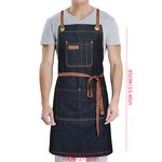 Denim Apron Supplier - Fashionable Cooking Cafe Cross-Adjustable Custom Logo