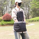 Denim Apron Supplier - Black Large Pocket Adjustable Webbed Coffee Shop Custom