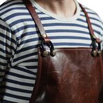 Vintage Leather Apron Supplier - Heavy Duty with Adjustable Webbing Pockets