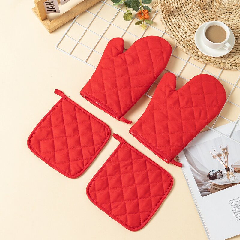 Household Oven Mitts Factory - Thickened Insulated Microwave Kitchen Baking Utensils