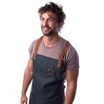 Denim Aprons Supplier - 100% Cotton Cross Back Strap Blue Cowboy Chef