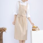 Florists Apron Manufacturer - Fashion Cotton Linen Bib Cooking Print Custom