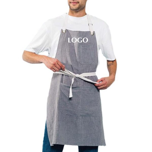 Cotton Linen Apron Manufacturer - Hot Sale Breathable Soft Kitchen Clean Art