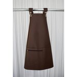 PU Leather Bib Apron Manufacturer - Custom Logo Lovely Brown Waterproof Design