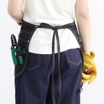 Denim Half Apron Supplier - Washable Outdoor Stain Resistant Multi Pocket Garden