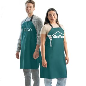 Waterproof Apron Supplier - Neck Adjustable 2 Pockets Chef's Catering Baking