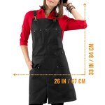 Waterproof Stain Resistant Apron Manufacturer - Black Adjustable Ribbon Catering