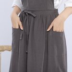 Florists Apron Manufacturer - Fashion Cotton Linen Bib Cooking Print Custom