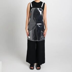 Waterproof Apron Supplier - 5MM Thickness Acrylic Straps Transparent Large Pockets