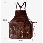 Vintage Leather Apron Supplier - Heavy Duty with Adjustable Webbing Pockets