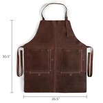 PU Leather Apron Manufacturer - Professional BBQ Woodworking Two Spacious Pockets