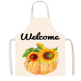 Thanksgiving Apron Factory - Hot Sale Polyester Jute Pumpkin Pattern Festival