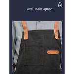 Canvas Aprons Factory - Custom Logo for Business Cafe BBQ Bakery Kitchen