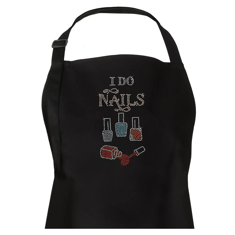 Protective Aprons Manufacturer - Polyester with Rhinestones Nail Technician