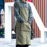 Long Coffee Shop Apron Manufacturer - New Floral Fruit Barista Work Clothes