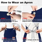 Waterproof Canvas Apron Factory - 2 Pockets Adjustable Webbed Custom Logo