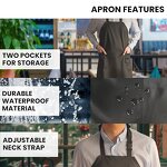 Waterproof Apron Supplier - Neck Adjustable 2 Pockets Chef's Catering Baking