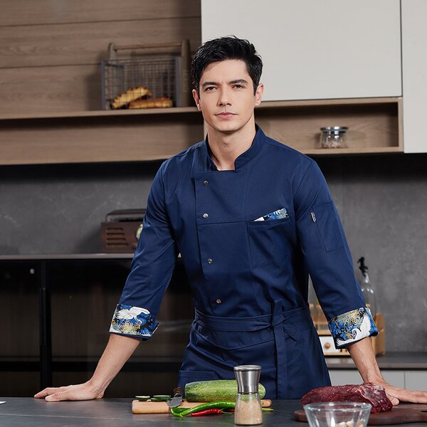 Waiter Shirt Supplier - Black Embroidery Custom Design Coat Quality Uniform