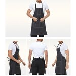 Men Denim Apron Manufacturer - Blue Custom Coffee Adjustable Baking Cooking