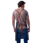 Denim Aprons Supplier - 100% Cotton Cross Back Strap Blue Cowboy Chef