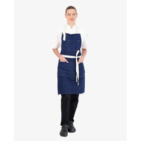 Kitchen Jeans Apron Factory - Blue Hot Selling Durable Cotton Denim with Pockets
