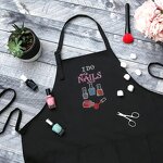Protective Aprons Manufacturer - Polyester with Rhinestones Nail Technician