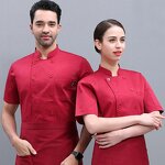Waiter Chef Jacket Factory - Cotton Custom logo Long Solid Color Unisex Classic