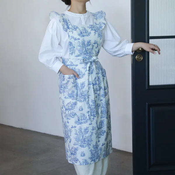 Printed Pattern Apron Factory - Women Custom Logo Digital Cotton Waterproof Florist