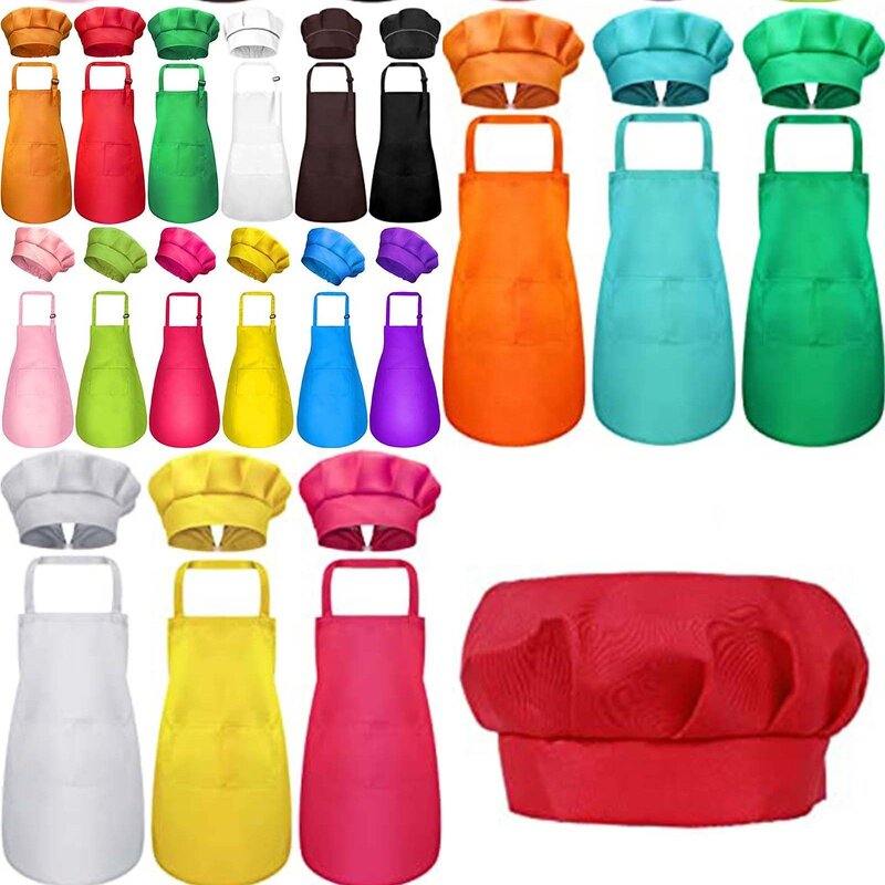 Chef Apron Set Factory - Logo Custom Children Cheap Adjustable Polyester Cooking