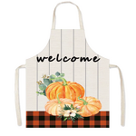 Thanksgiving Apron Factory - Hot Sale Polyester Jute Pumpkin Pattern Festival