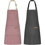 Cotton Linen Striped Apron Supplier - Home Cooking Restaurant Kitchen Baked Nail