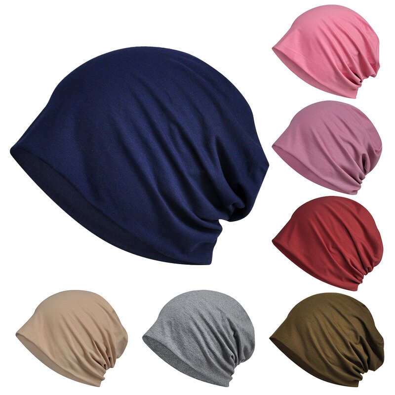 Cotton Beanie Supplier - Unisex Custom Jersey Slouchy Hats Solid Colour