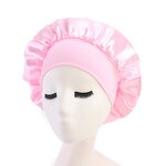 Sleep Bonnets Supplier - Wholesale Large Wide Soft Band Satin Cap for Curly Hair