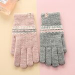 Touchscreen Gloves Supplier - Winter Warm Jacquard Acrylic Knit for Outdoor Activities